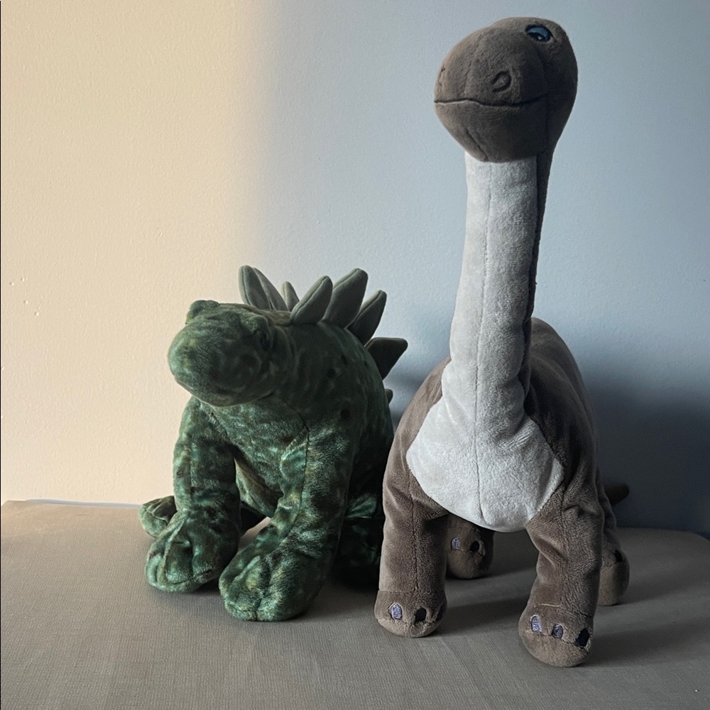 Dinosaur Plush Toy Set - Green and Brown Dino Dino’s plushie stuffed